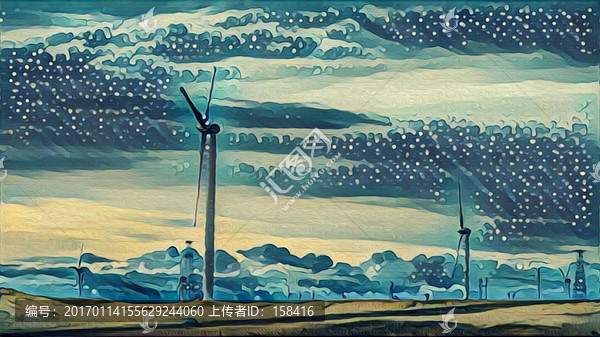 裝飾畫風(fēng)電場