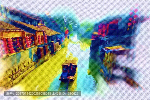江南水鄉(xiāng)油畫