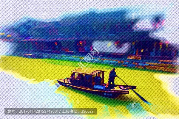 江南水鄉(xiāng)油畫