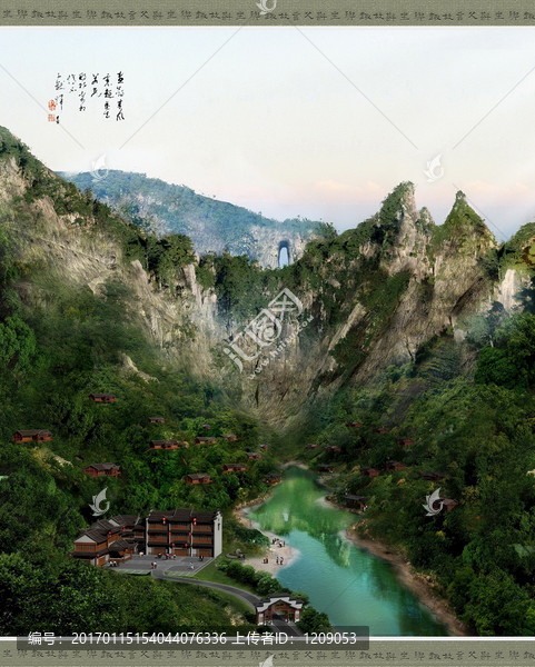 張家界天門山鳥(niǎo)瞰圖