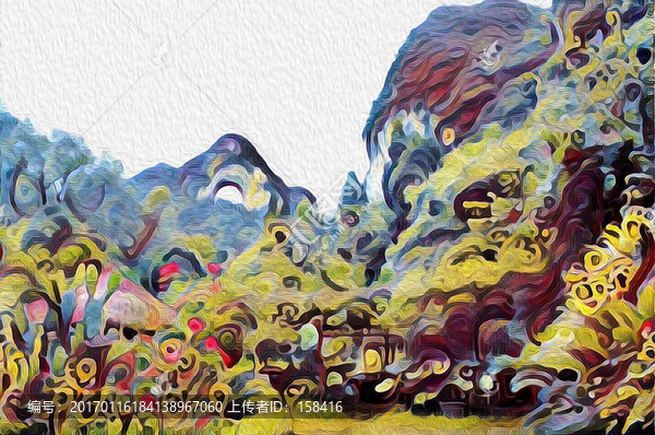桂林陽(yáng)朔月亮山油畫裝裝飾畫