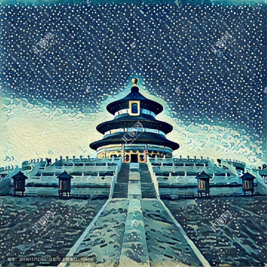 天壇裝飾畫油畫