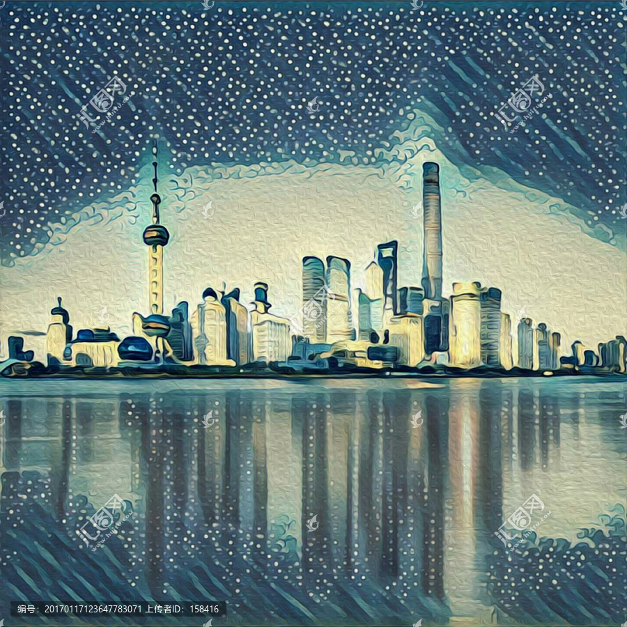上海陸家嘴裝飾畫油畫