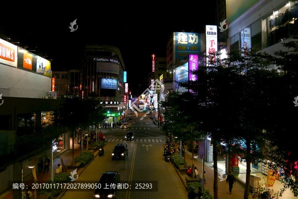 台北 街道 夜景