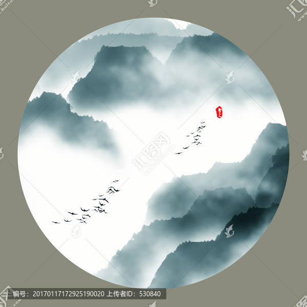水墨山水畫(huà)