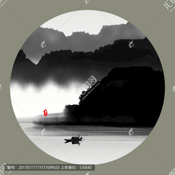 水墨山水畫(huà)