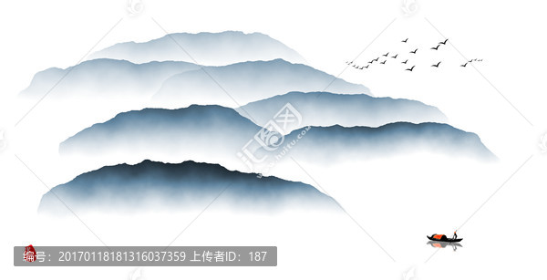 意境水墨畫,墨跡