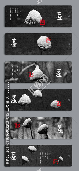 雪蓮蓬書(shū)簽套裝