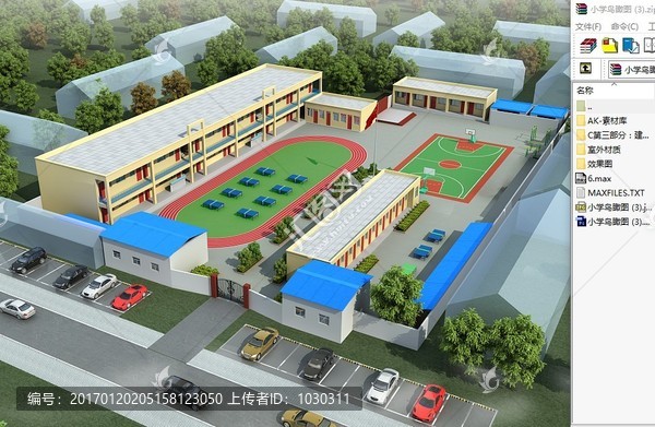 小学鸟瞰图设计