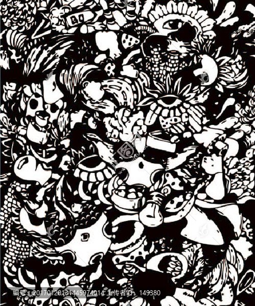 黑白創(chuàng)意插畫(huà)