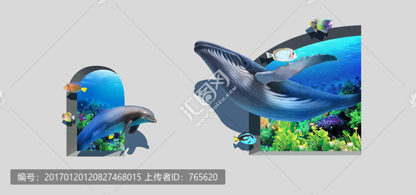 鯨魚立體畫