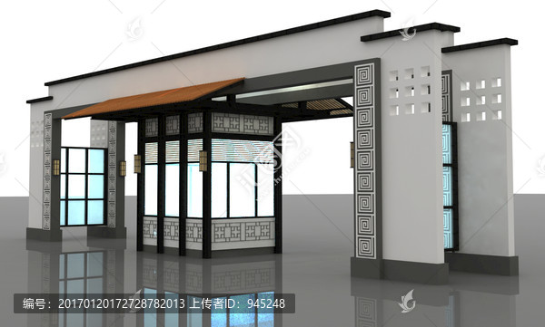 徽派景區(qū)入口模型