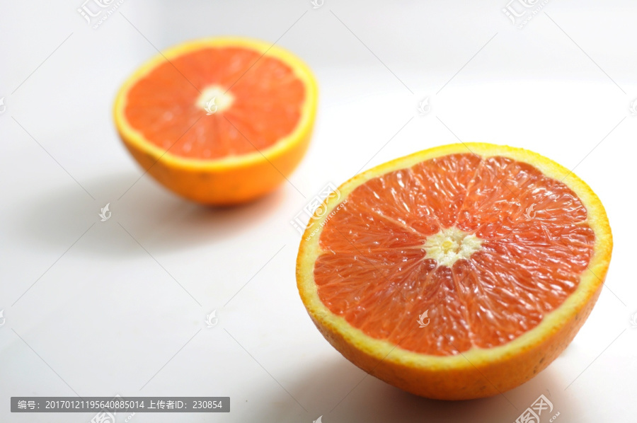橙子断面,红心甜橙