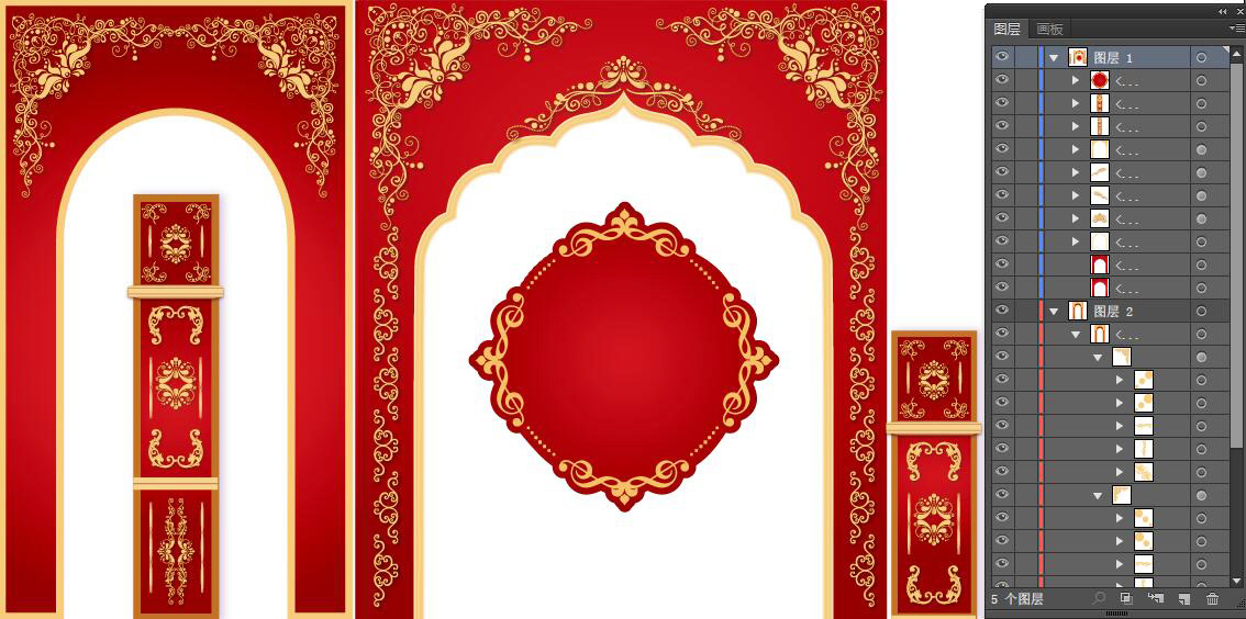 歐式紅金奢華主題婚禮設(shè)計(jì)