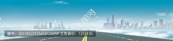廣闊道路城市psd