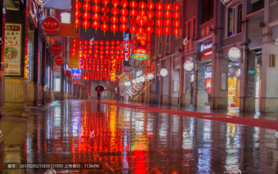 广州上下九雨夜