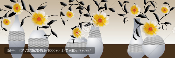 3D立體烤瓷浮雕裝飾畫三聯(lián)畫