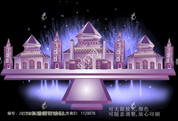 紫色城堡主題婚禮
