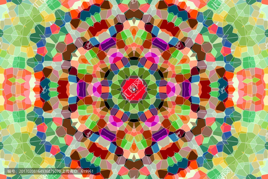染色玻璃拼花圖案,無分層