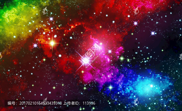 星空,彩色星空背景