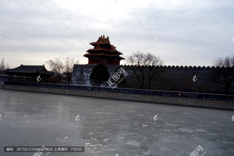 北京故宫,城墙,护城河