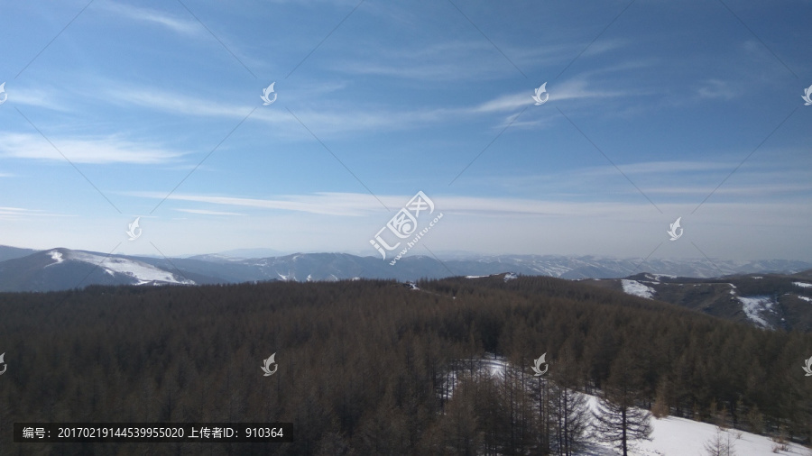 山脉，大青山，冬天的山景