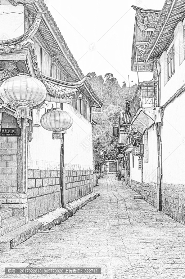 古鎮(zhèn)線描