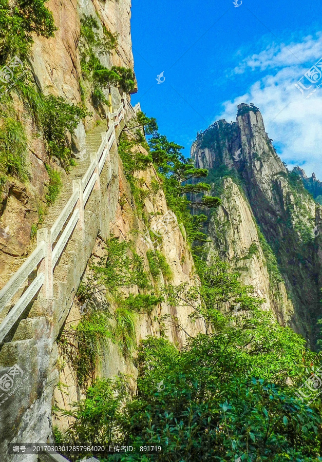 黄山栈道,黄山风光