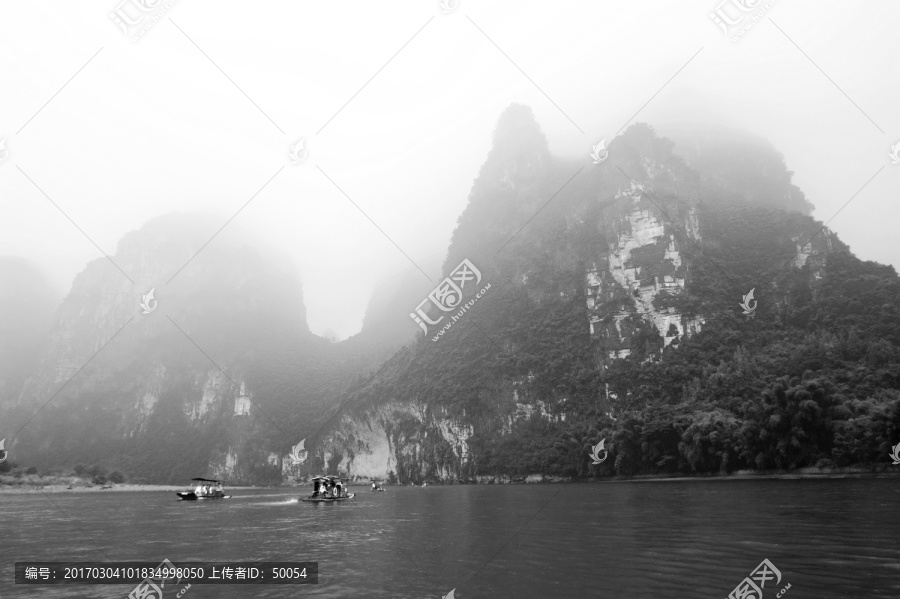 桂林山水,烟雨漓江