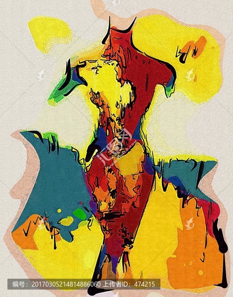 抽象油畫
