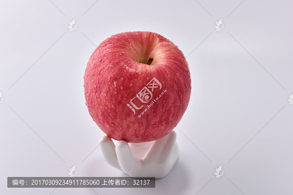 俯拍一个苹果