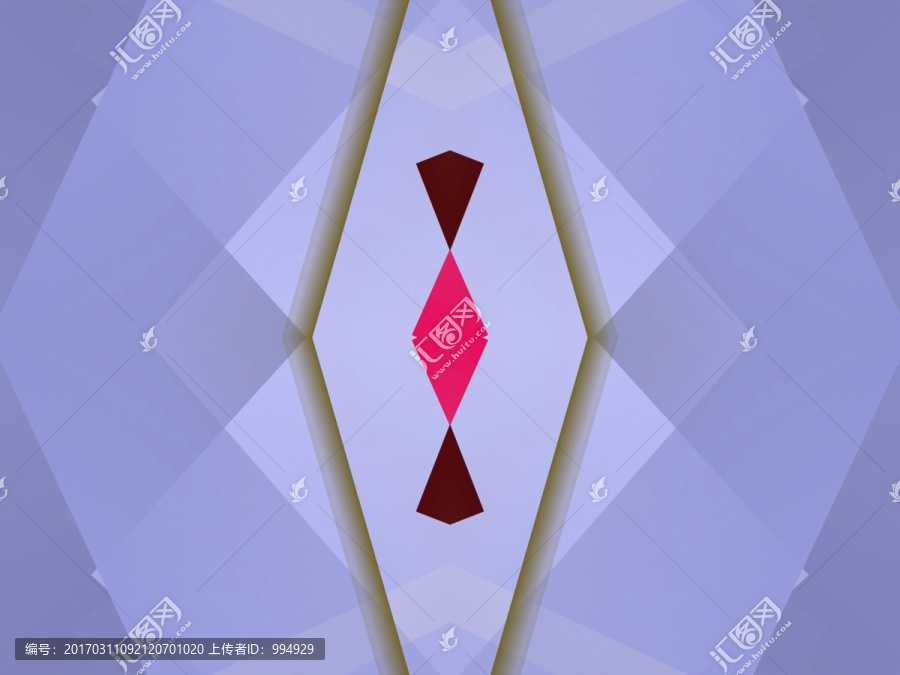 藍(lán)色幾何立體拼接抽象電腦圖案