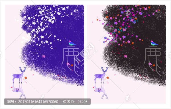 鹿背景