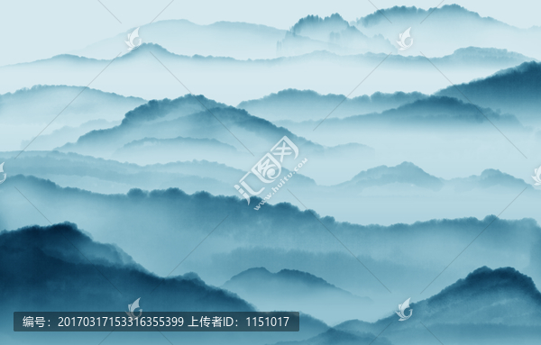 水墨远山