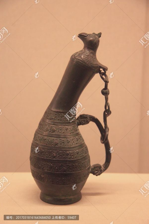 鸟盖瓠壶,战国文物
