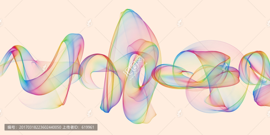 彩帶線條,無分層