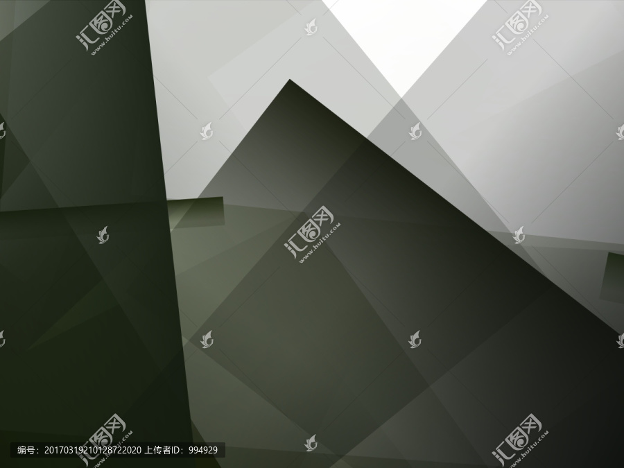 黑色立體幾何拼接高清抽象背景