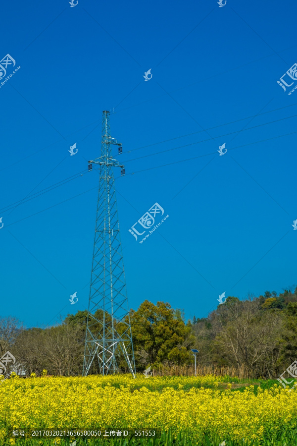 电力铁塔,田园