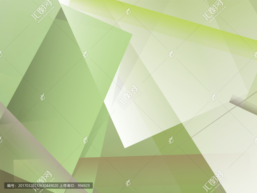 綠色立體幾何拼接抽象高清背景