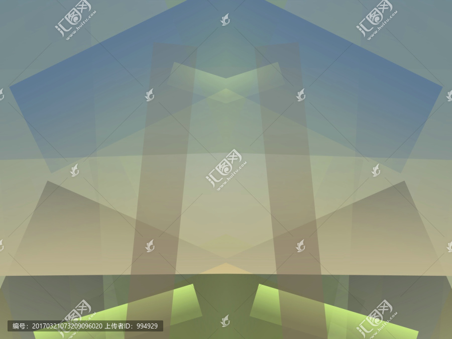 綠色幾何拼接立體幾何高清背景