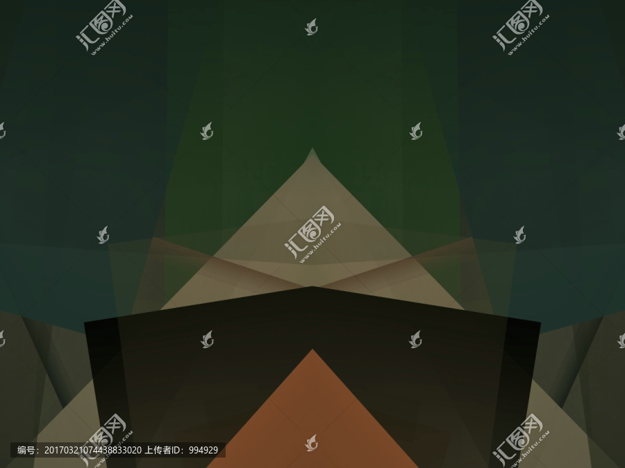 綠色幾何抽象拼接立體高清背景