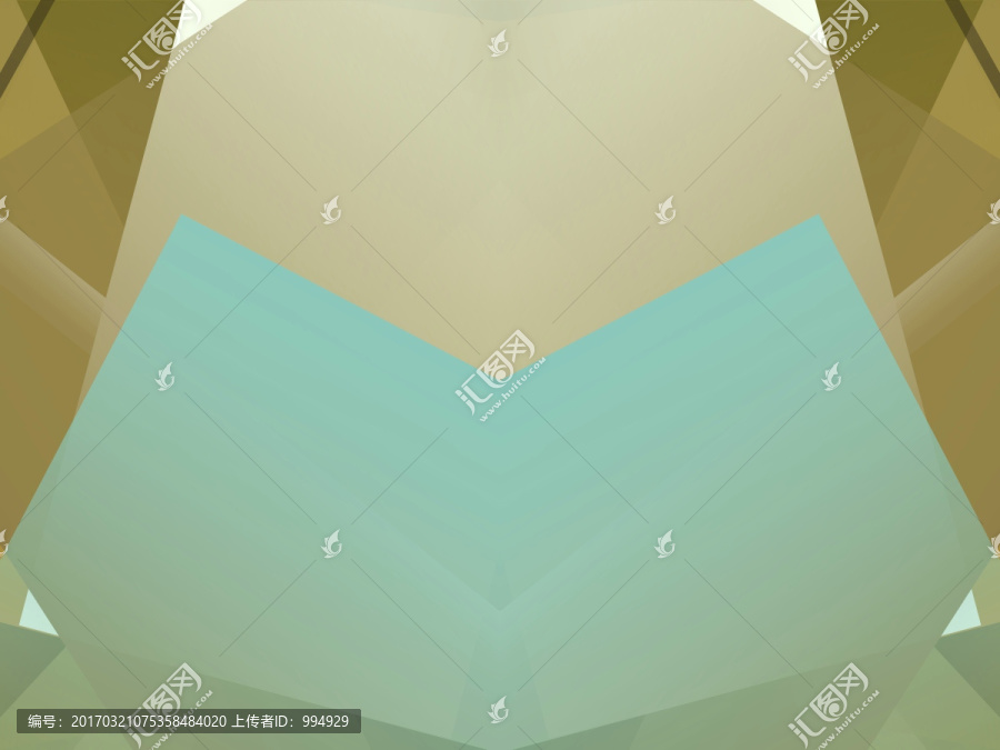 綠色立體幾何抽象拼接面高清背景