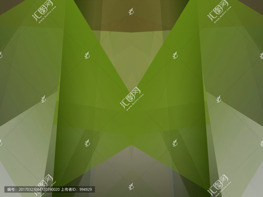 綠色幾何抽象立體拼接背景高清