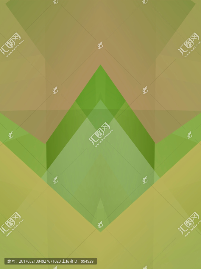 綠色幾何抽象立體拼接背景高清