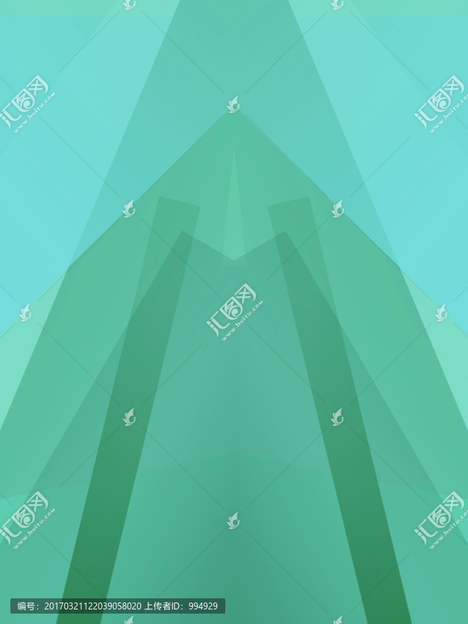 綠色立體幾何抽象拼接高清背景