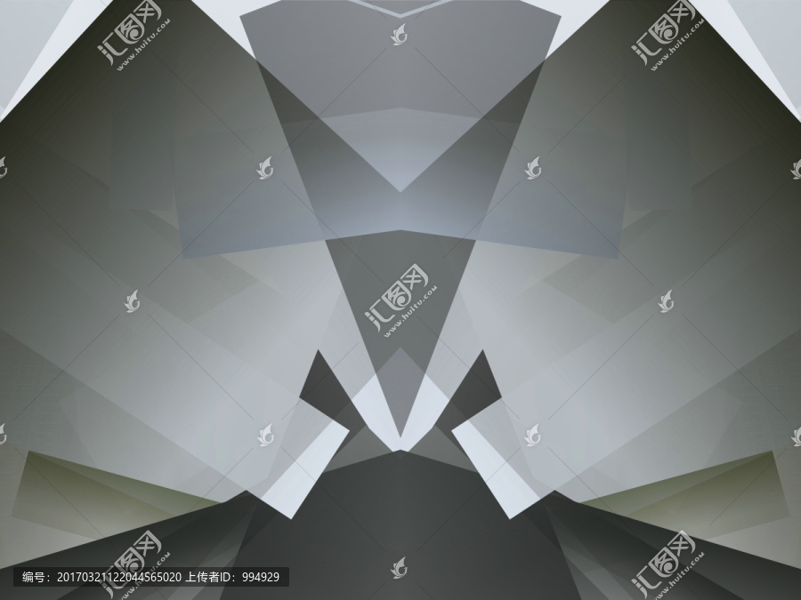 黑色立體高清幾何拼接抽像背景