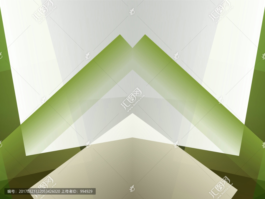 綠色立體幾何拼接抽象高清背景