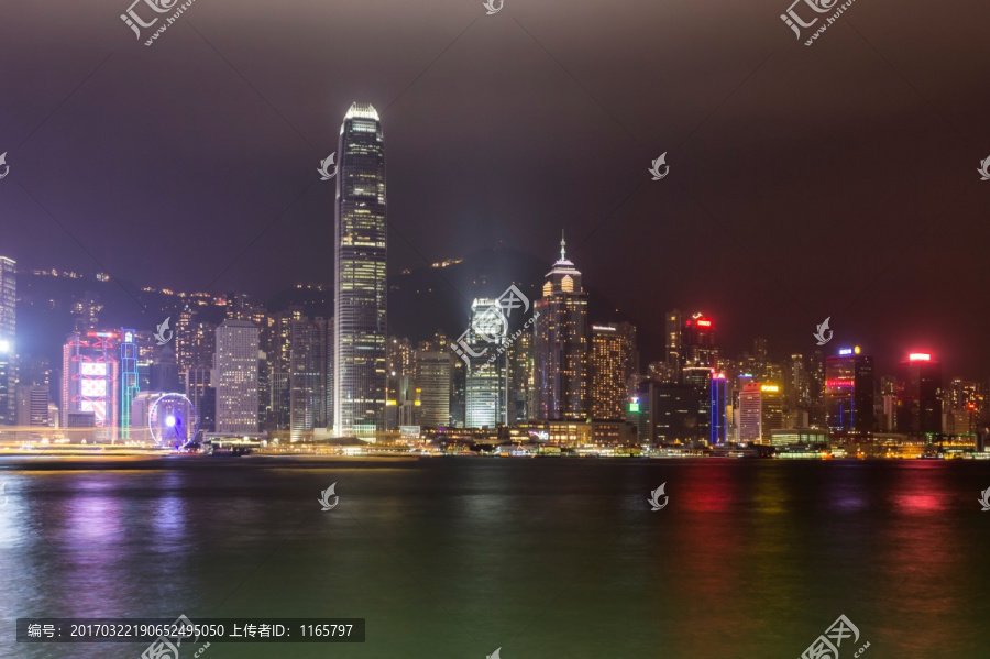 香港维多利亚港的夜景