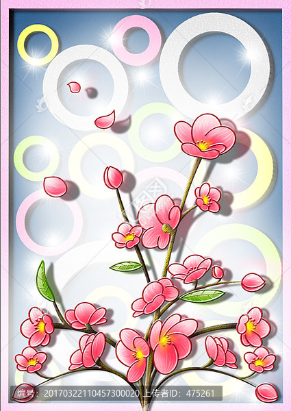手繪花墻畫(huà)