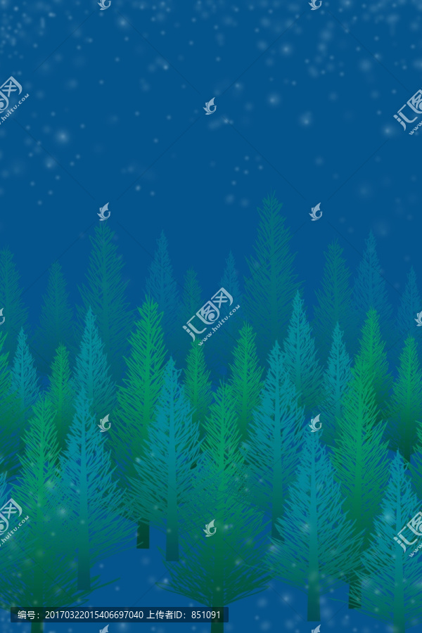 冬天的松樹